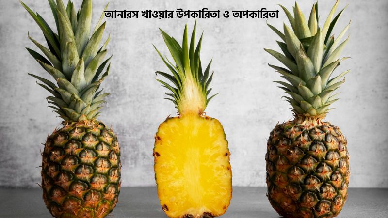 আনারস খাওয়ার উপকারিতা ও অপকারিতা