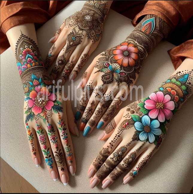 হাতের তালুর সিম্পল ও গর্জিয়াস মেহেদি ডিজাইন হাতের তালুর সিম্পল ও গর্জিয়াস মেহেদি ডিজাইন