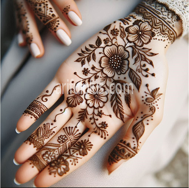 হাতের তালুর সিম্পল ও গর্জিয়াস মেহেদি ডিজাইন হাতের তালুর সিম্পল ও গর্জিয়াস মেহেদি ডিজাইন