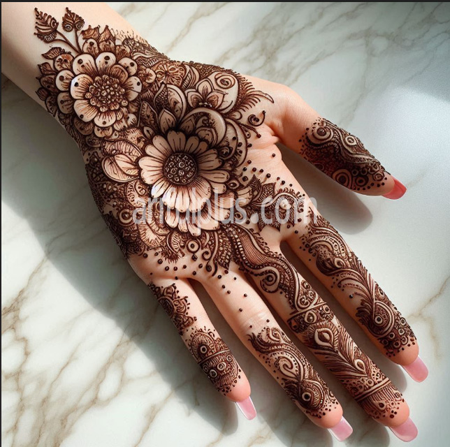 হাতের তালুর সিম্পল ও গর্জিয়াস মেহেদি ডিজাইন হাতের তালুর সিম্পল ও গর্জিয়াস মেহেদি ডিজাইন