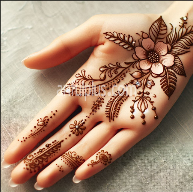 হাতের তালুর সিম্পল ও গর্জিয়াস মেহেদি ডিজাইন হাতের তালুর সিম্পল ও গর্জিয়াস মেহেদি ডিজাইন