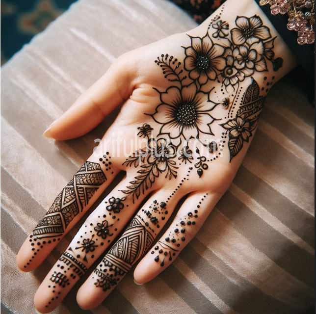 হাতের তালুর সিম্পল ও গর্জিয়াস মেহেদি ডিজাইন হাতের তালুর সিম্পল ও গর্জিয়াস মেহেদি ডিজাইন