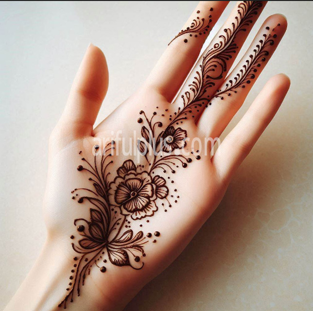 হাতের তালুর সিম্পল ও গর্জিয়াস মেহেদি ডিজাইন হাতের তালুর সিম্পল ও গর্জিয়াস মেহেদি ডিজাইন