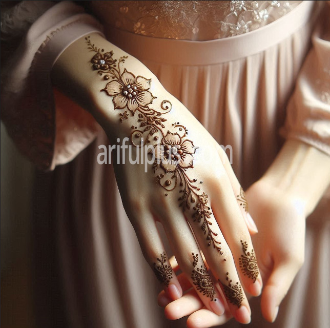 হাতের তালুর সিম্পল ও গর্জিয়াস মেহেদি ডিজাইন হাতের তালুর সিম্পল ও গর্জিয়াস মেহেদি ডিজাইন
