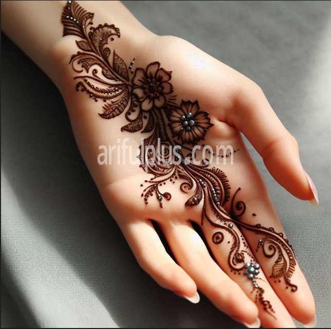 হাতের তালুর সিম্পল ও গর্জিয়াস মেহেদি ডিজাইন হাতের তালুর সিম্পল ও গর্জিয়াস মেহেদি ডিজাইন