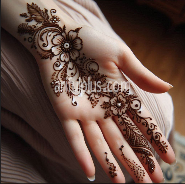 হাতের তালুর সিম্পল ও গর্জিয়াস মেহেদি ডিজাইন হাতের তালুর সিম্পল ও গর্জিয়াস মেহেদি ডিজাইন