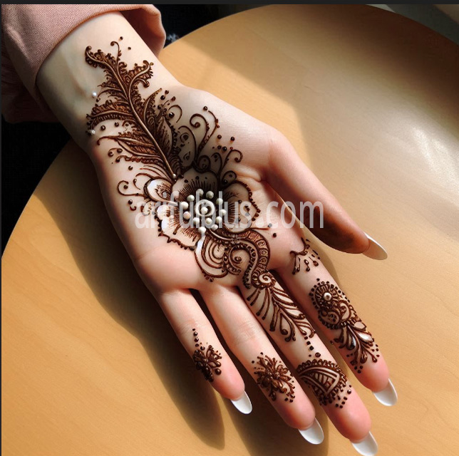 হাতের তালুর সিম্পল ও গর্জিয়াস মেহেদি ডিজাইন হাতের তালুর সিম্পল ও গর্জিয়াস মেহেদি ডিজাইন