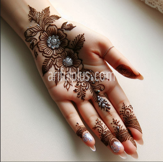হাতের তালুর সিম্পল ও গর্জিয়াস মেহেদি ডিজাইন হাতের তালুর সিম্পল ও গর্জিয়াস মেহেদি ডিজাইন