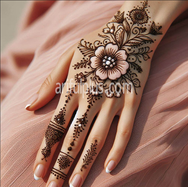 হাতের তালুর সিম্পল ও গর্জিয়াস মেহেদি ডিজাইন হাতের তালুর সিম্পল ও গর্জিয়াস মেহেদি ডিজাইন
