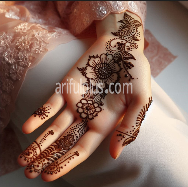 হাতের তালুর সিম্পল ও গর্জিয়াস মেহেদি ডিজাইন হাতের তালুর সিম্পল ও গর্জিয়াস মেহেদি ডিজাইন