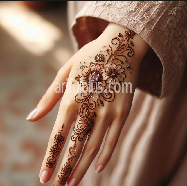 হাতের তালুর সিম্পল ও গর্জিয়াস মেহেদি ডিজাইন হাতের তালুর সিম্পল ও গর্জিয়াস মেহেদি ডিজাইন