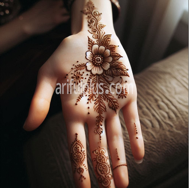 হাতের তালুর সিম্পল ও গর্জিয়াস মেহেদি ডিজাইন হাতের তালুর সিম্পল ও গর্জিয়াস মেহেদি ডিজাইন