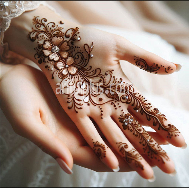 হাতের তালুর সিম্পল ও গর্জিয়াস মেহেদি ডিজাইন হাতের তালুর সিম্পল ও গর্জিয়াস মেহেদি ডিজাইন