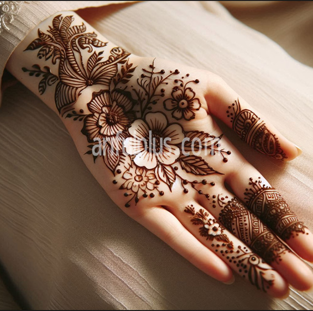 হাতের তালুর সিম্পল ও গর্জিয়াস মেহেদি ডিজাইন হাতের তালুর সিম্পল ও গর্জিয়াস মেহেদি ডিজাইন
