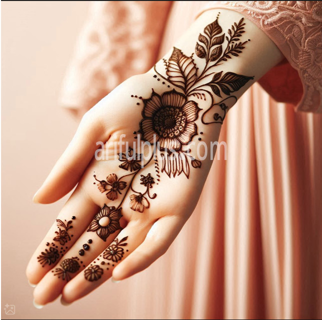 হাতের তালুর সিম্পল ও গর্জিয়াস মেহেদি ডিজাইন হাতের তালুর সিম্পল ও গর্জিয়াস মেহেদি ডিজাইন