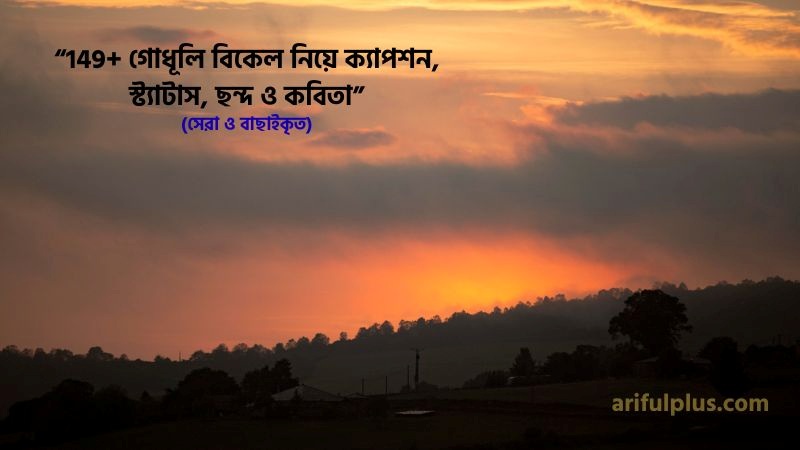 গোধূলি বিকেল নিয়ে ক্যাপশন